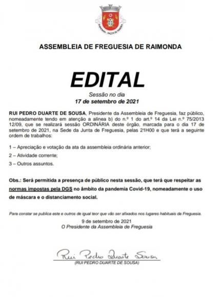 ASSEMBLEIA DE FREGUESIA