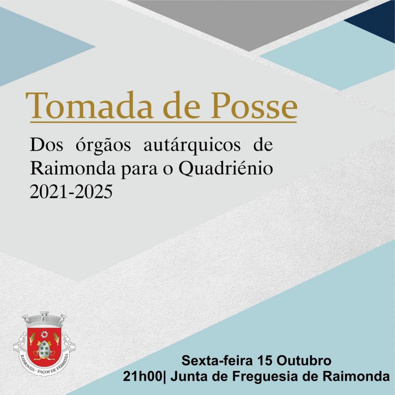 TOMADA DE POSSE DOS ORGÃOS AUTÁRQUICOS PARA O QUADRIÉNIO 2021-2025